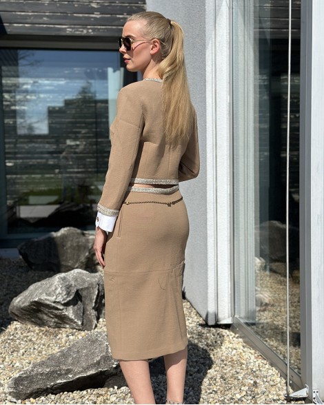 Kostým dámský Elisabetta Franchi hnědý